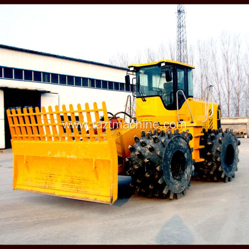 Landfill compactor for waste management